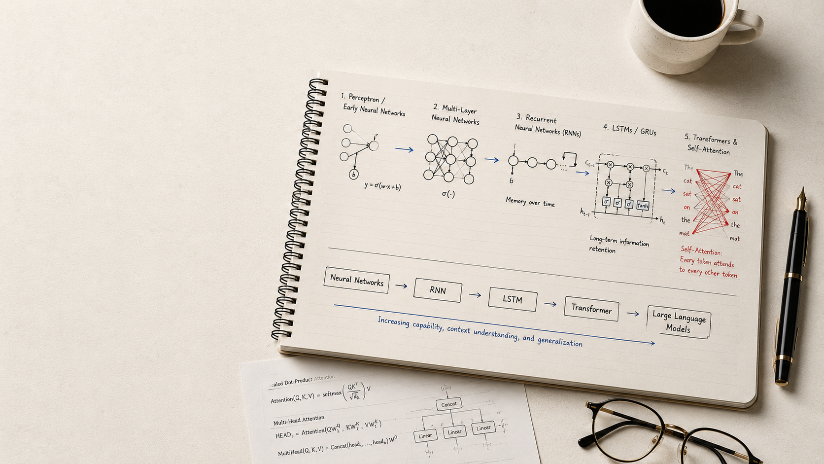 From Neural Networks to Self-Attention: The Journey That Built Modern LLMs